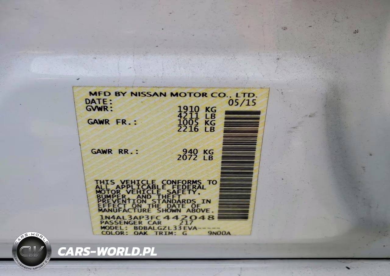 2015 Nissan Altima 2.5 S VIN:1N4AL3AP3FC442048 - 12