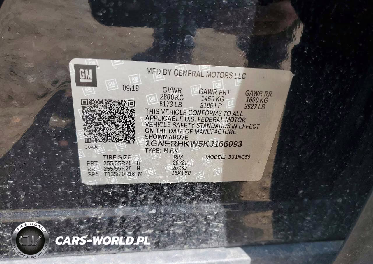 2019 Chevrolet Traverse Lt VIN:1GNERHKW5KJ166093 - 13