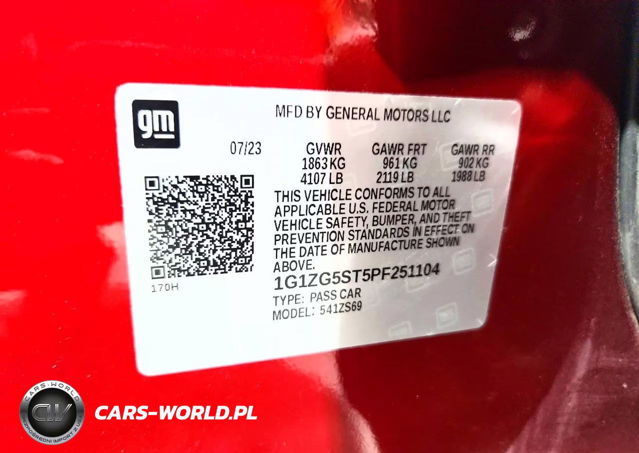 2023 Chevrolet Malibu Rs VIN:1G1ZG5ST5PF251104 - 12