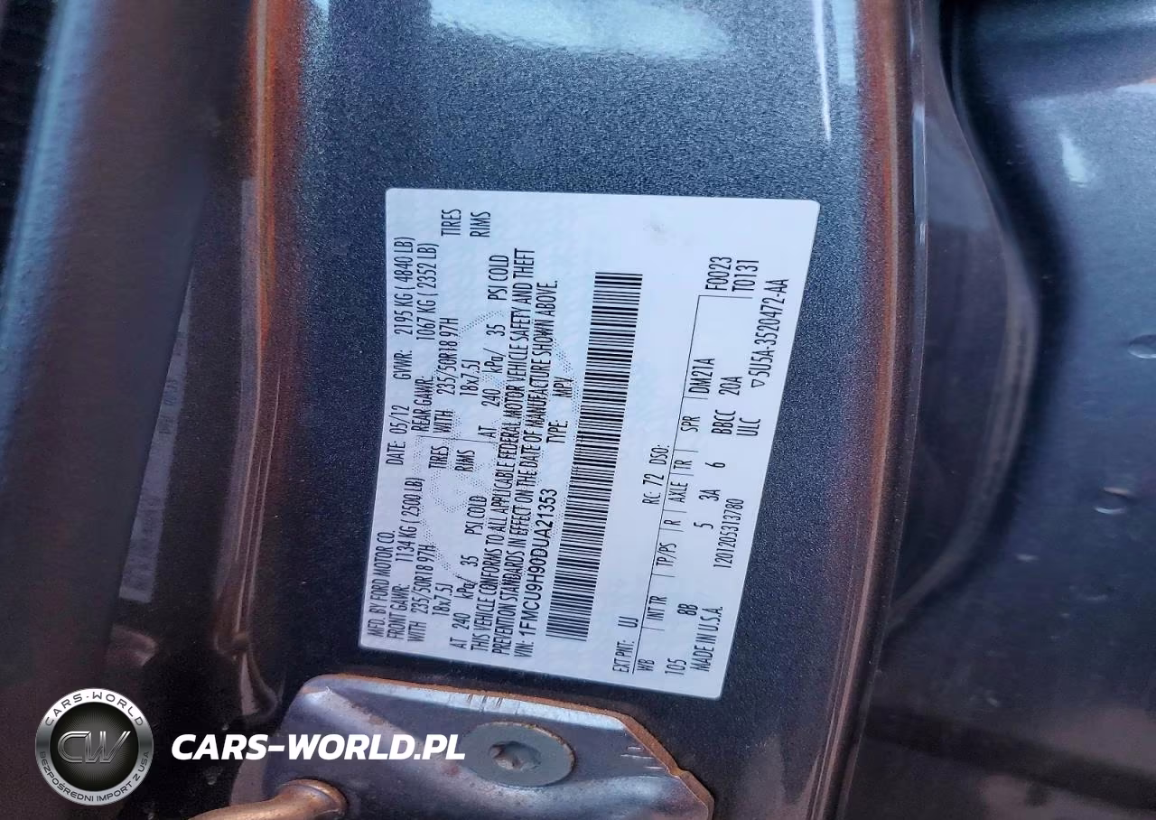 2013 Ford Escape Sel VIN:1FMCU9H90DUA21353 - 14