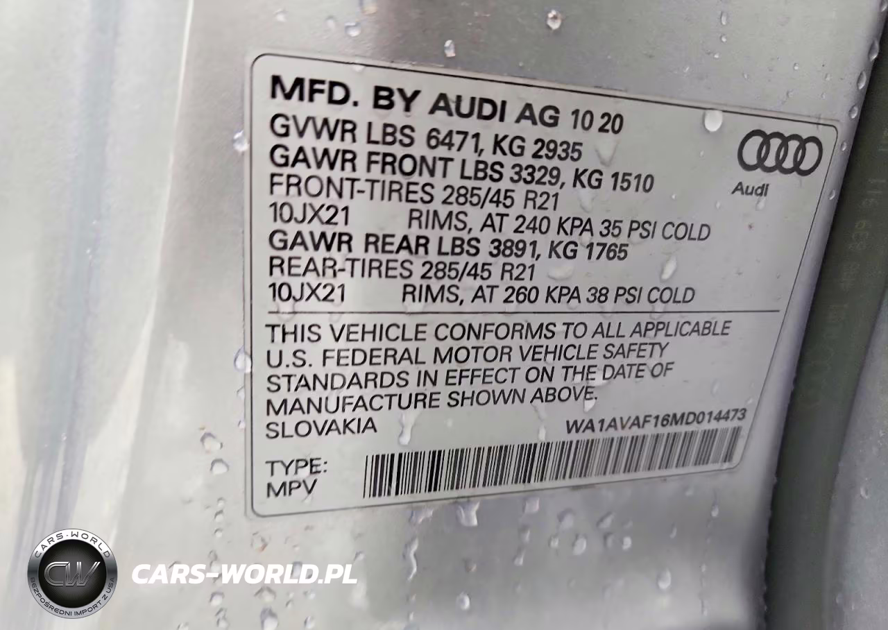 2021 Audi Q8 Premium VIN:WA1AVAF16MD014473 - 12