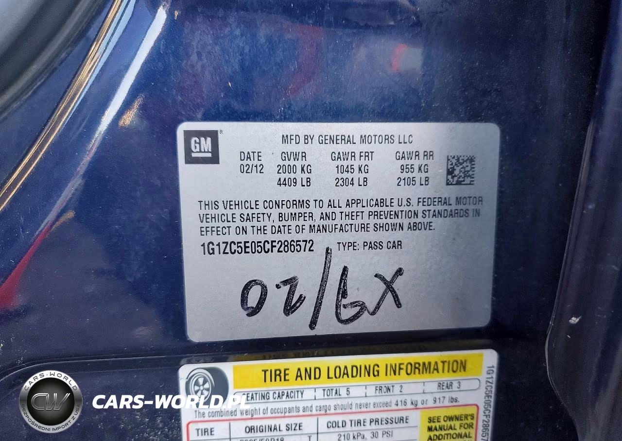 2012 Chevrolet Malibu 1Lt VIN:1G1ZC5E05CF286572 - 12