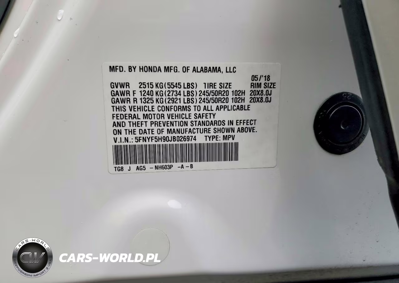 2018 Honda Pilot Touring VIN:5FNYF5H90JB026974 - 12