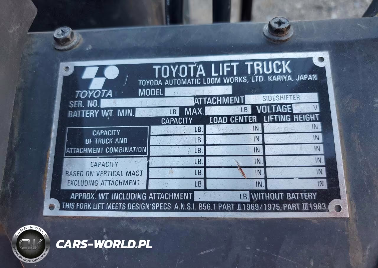 2000 Toyota Forklift - Stand Up Forklift VIN:5FBE1811441 - 10