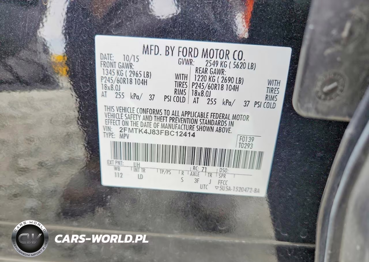 2015 Ford Edge Sel VIN:2FMTK4J83FBC12414 - 14