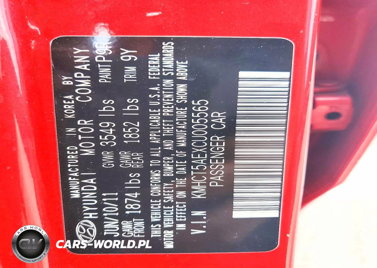 2012 Hyundai Accent Gs VIN:KMHCT5AEXCU005565 - 12