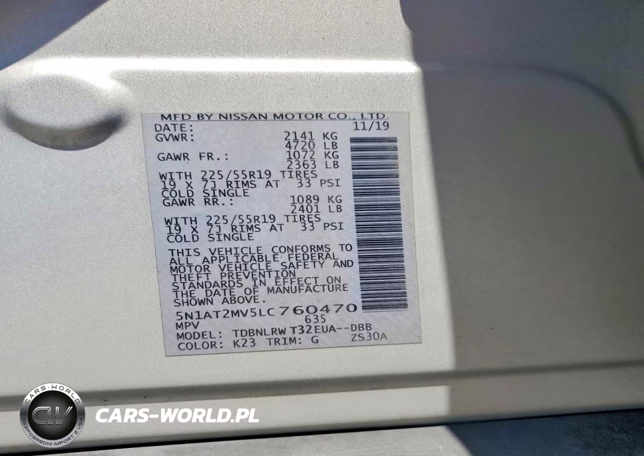 2020 Nissan Rogue Sl VIN:5N1AT2MV5LC760470 - 13
