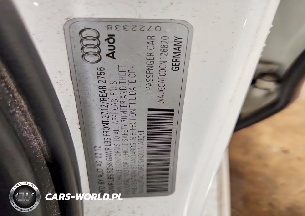 2012 Audi A6 Premium Plus VIN:WAUGGAFC0CN126820 - 13