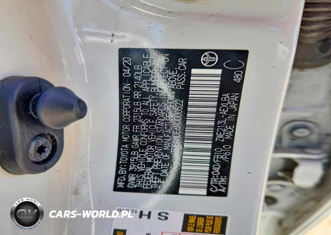 2021 Toyota Corolla Le VIN:JTDEAMDE6MJ000522 - 12