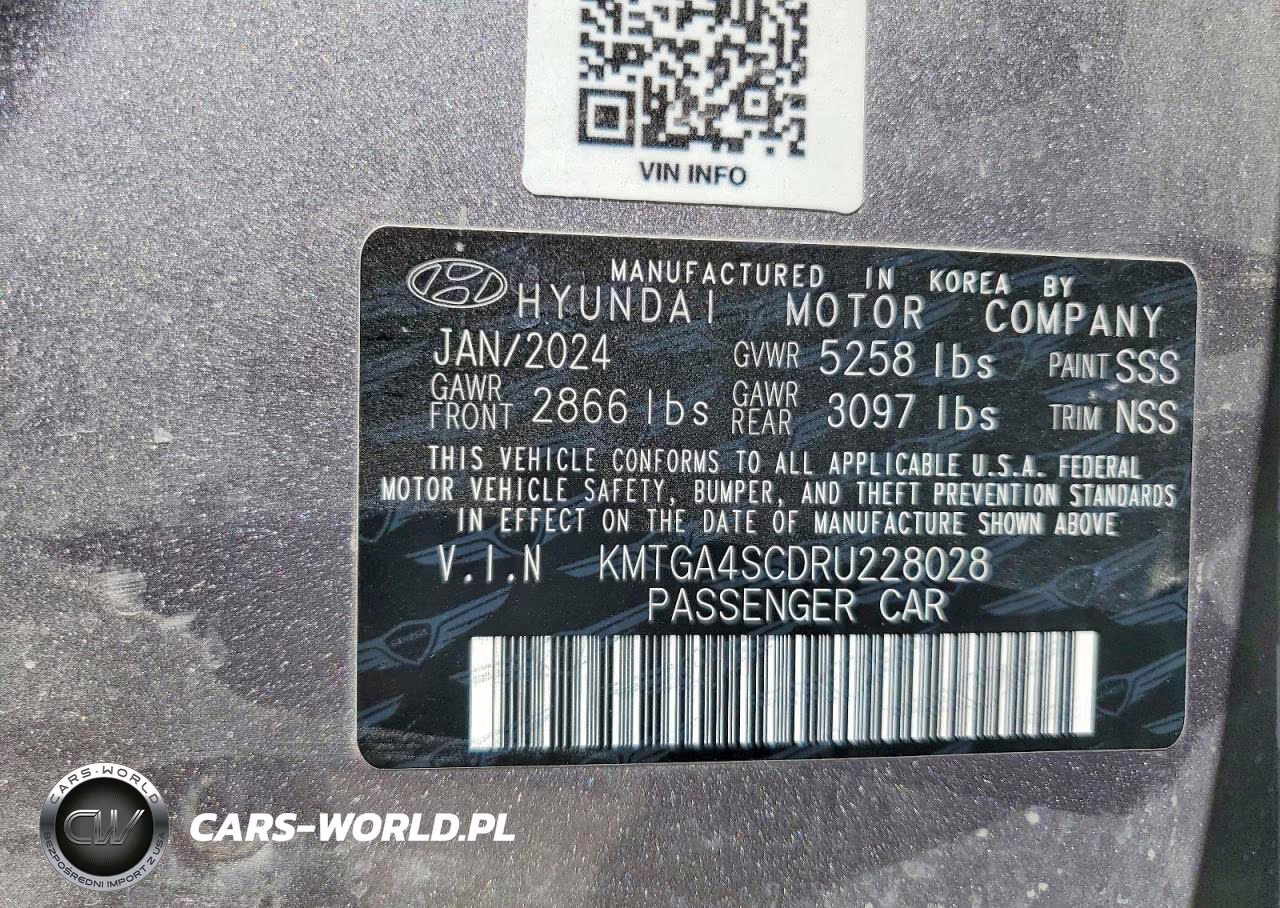 2024 Genesis G80 Sport Prestige VIN:KMTGA4SCDRU228028 - 12
