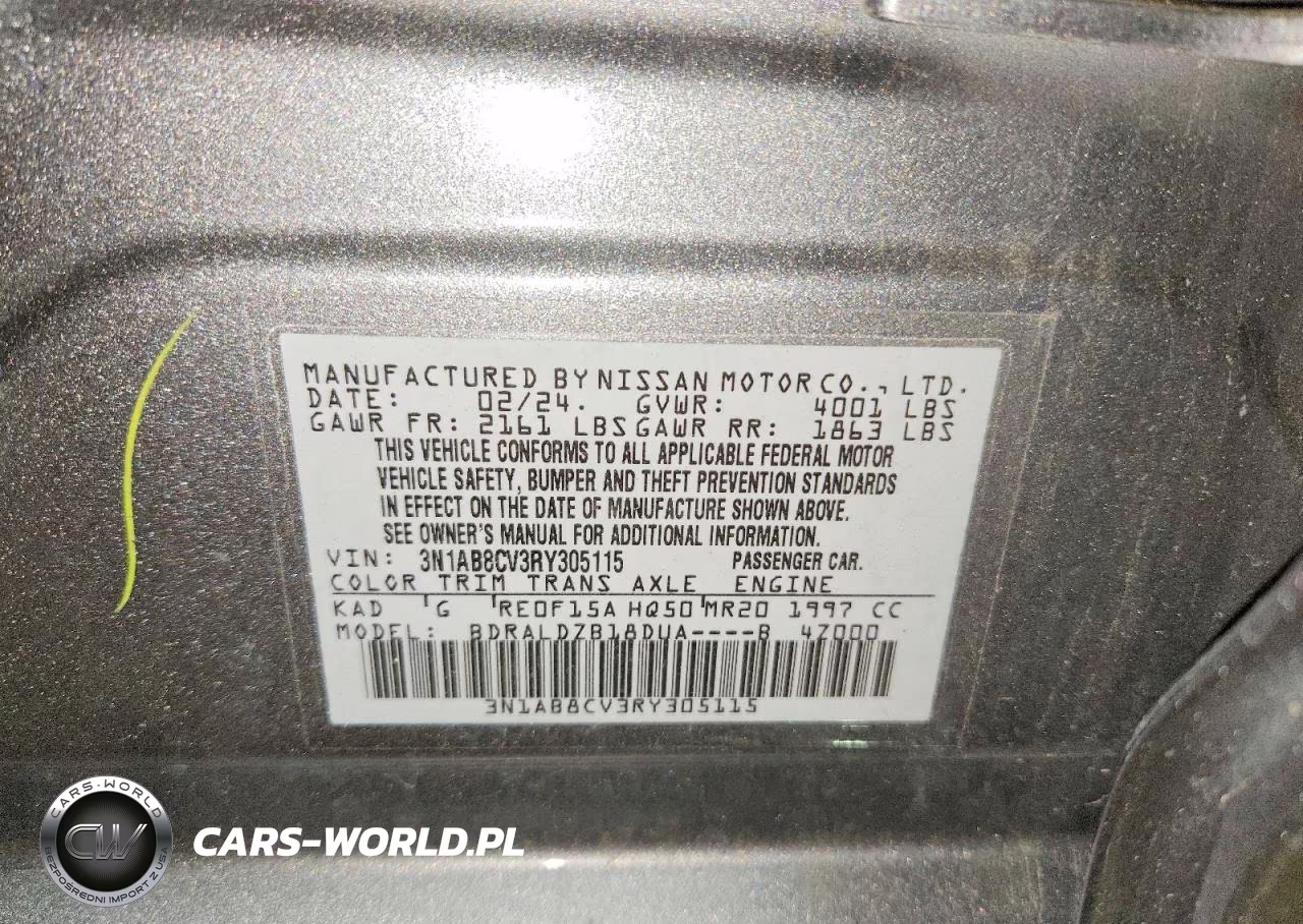 2024 Nissan Sentra Sv VIN:3N1AB8CV3RY305115 - 12