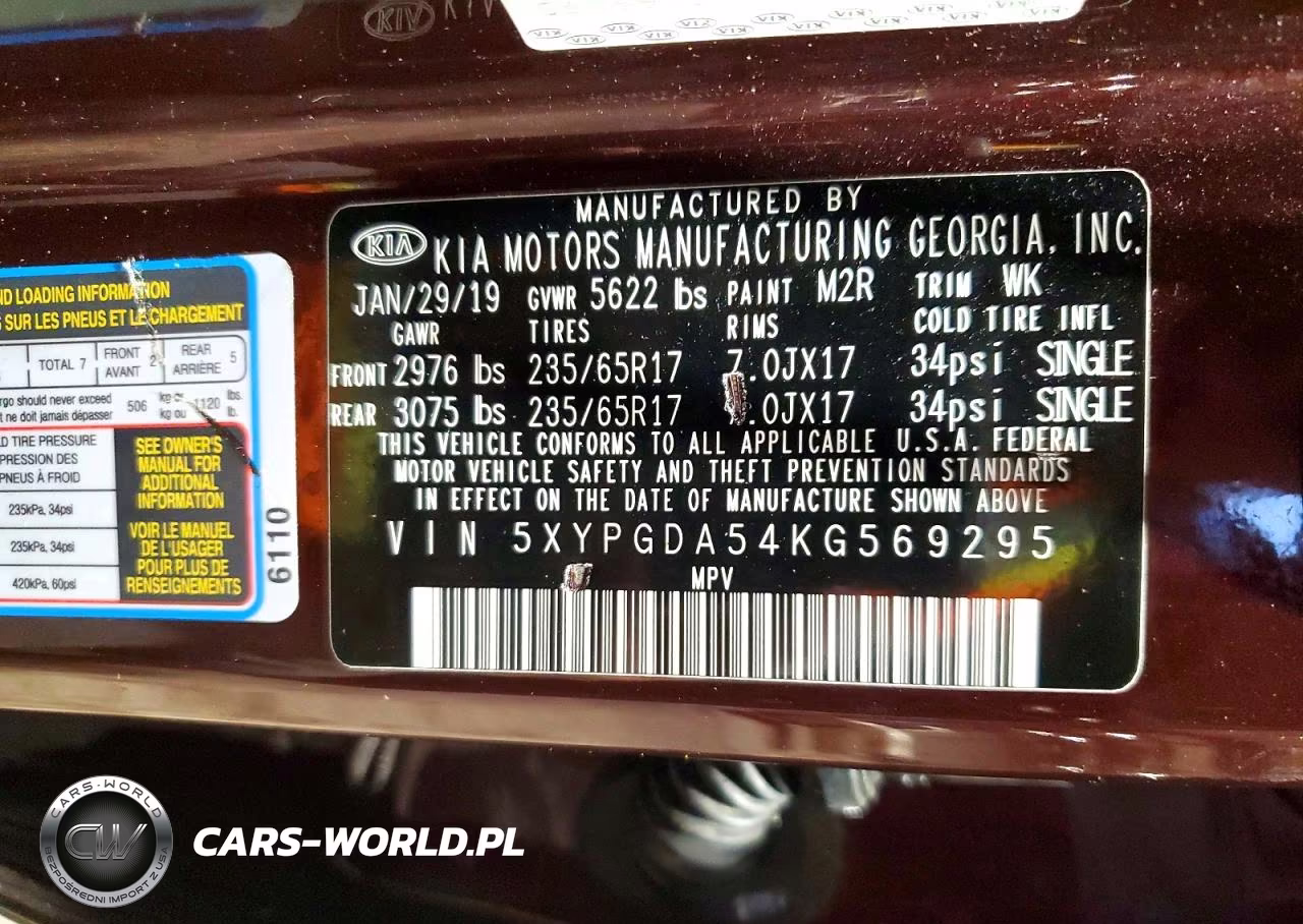2019 Kia Sorento Lx V6 VIN:5XYPGDA54KG569295 - 13