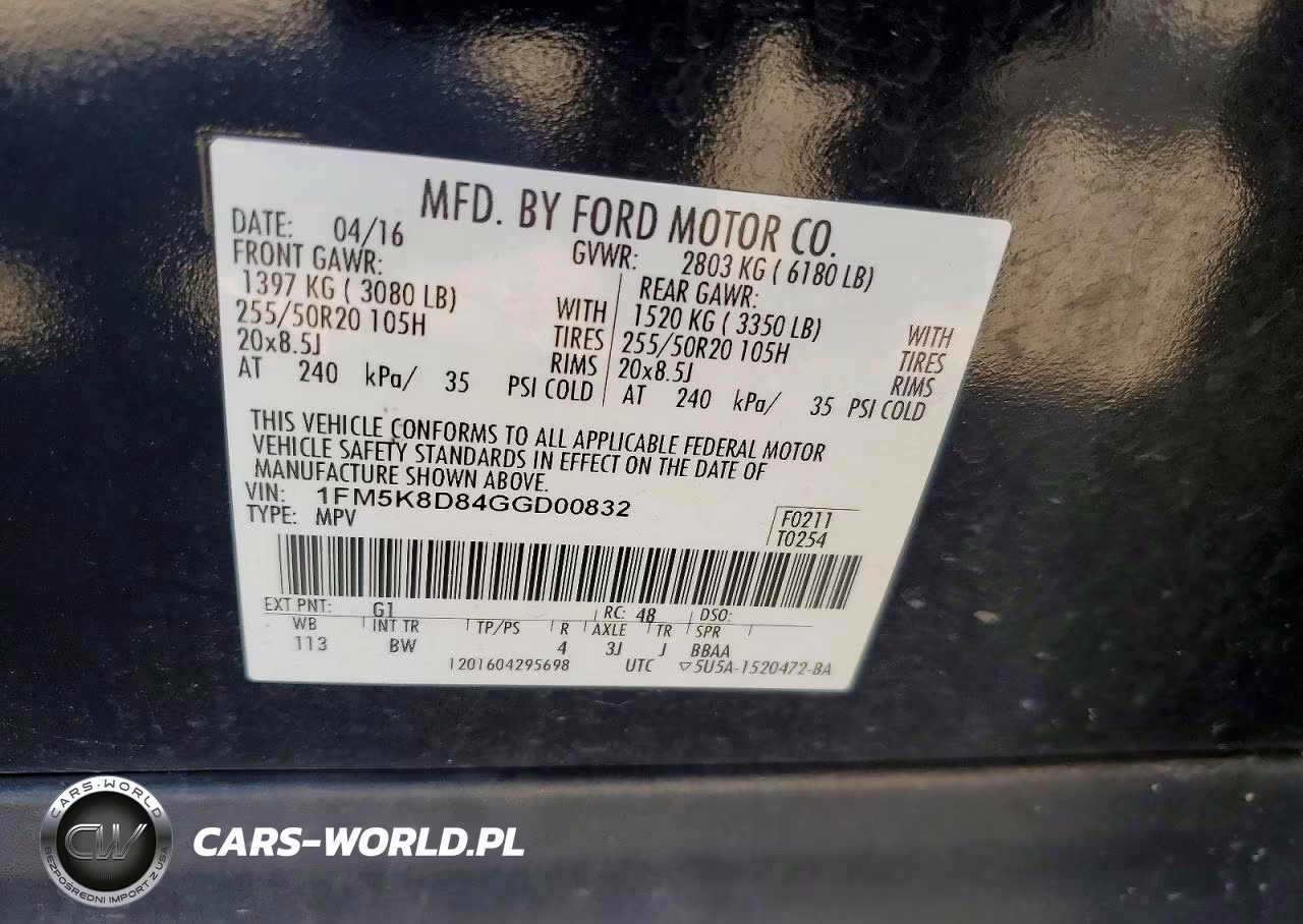 2016 Ford Explorer Xlt VIN:1FM5K8D84GGD00832 - 12