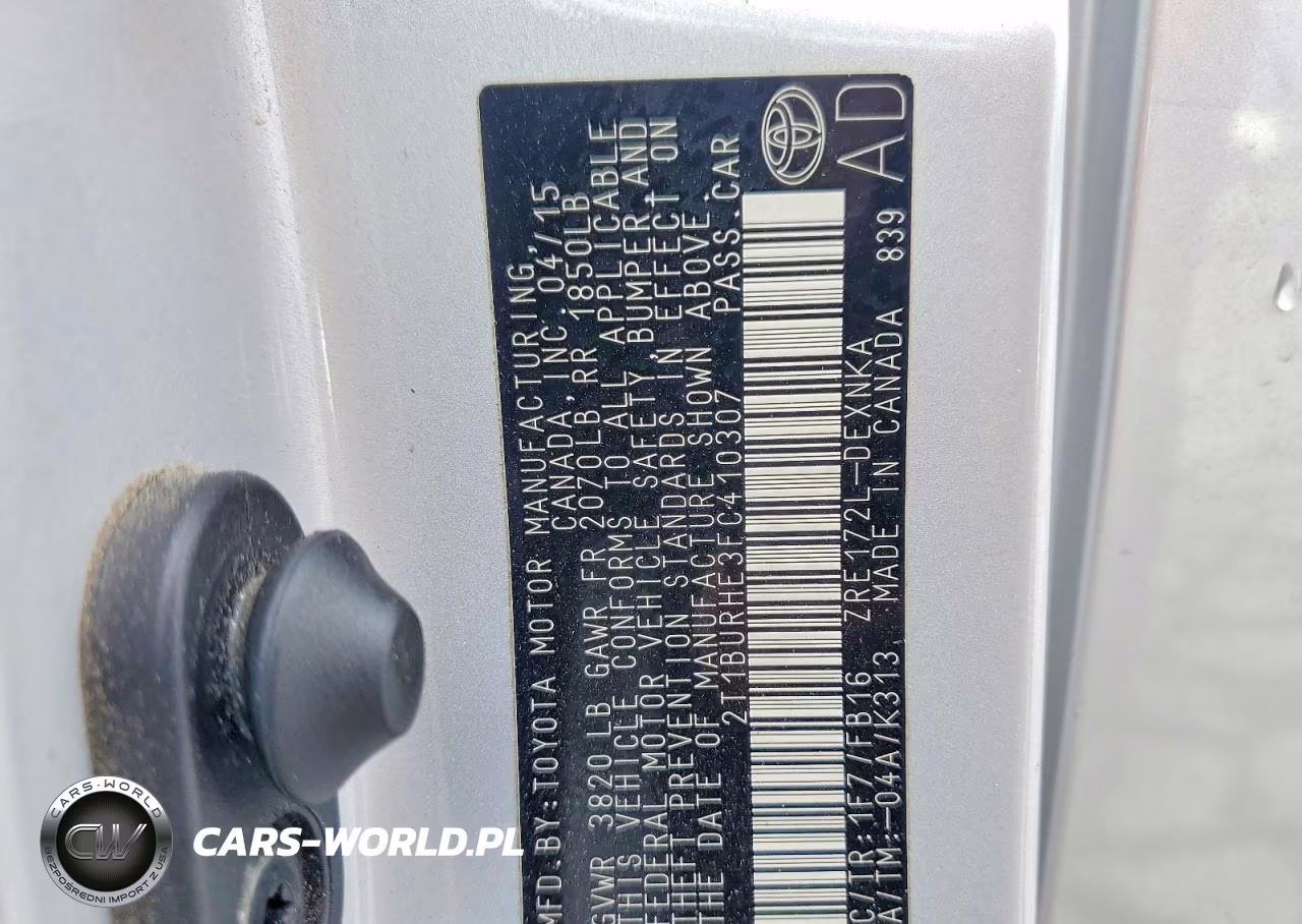 2015 Toyota Corolla Le VIN:2T1BURHE3FC410307 - 12
