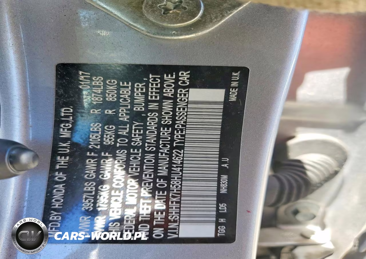 2017 Honda Civic Ex VIN:SHHFK7H58HU414622 - 13