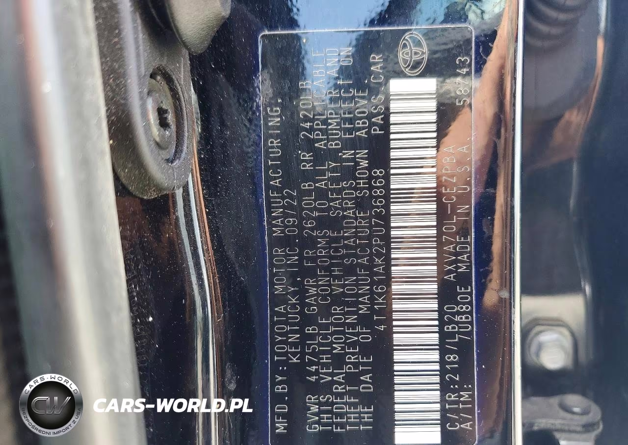 2023 Toyota Camry Xse VIN:4T1K61AK2PU736868 - 12
