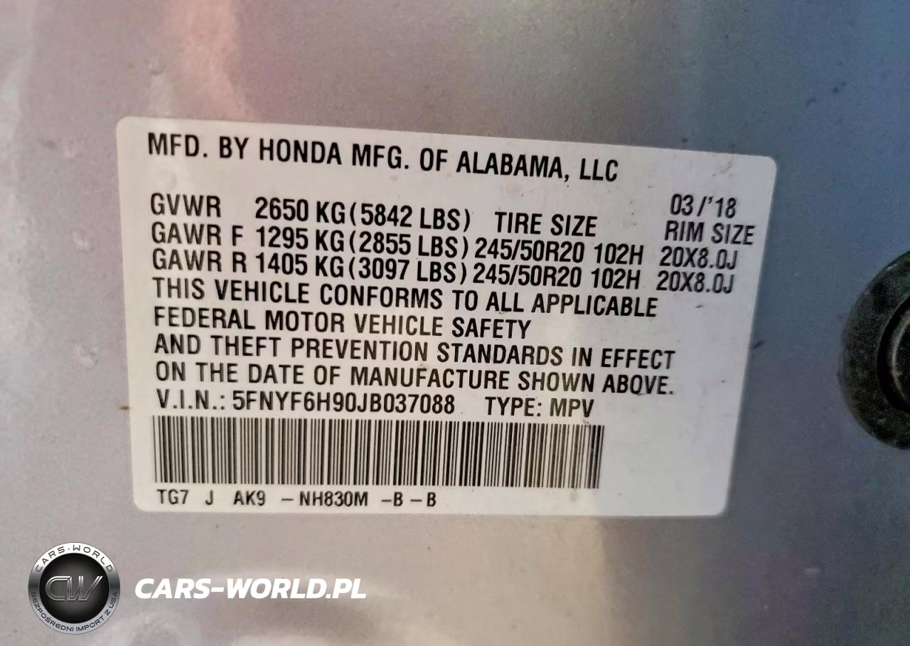2018 Honda Pilot Touring VIN:5FNYF6H90JB037088 - 13