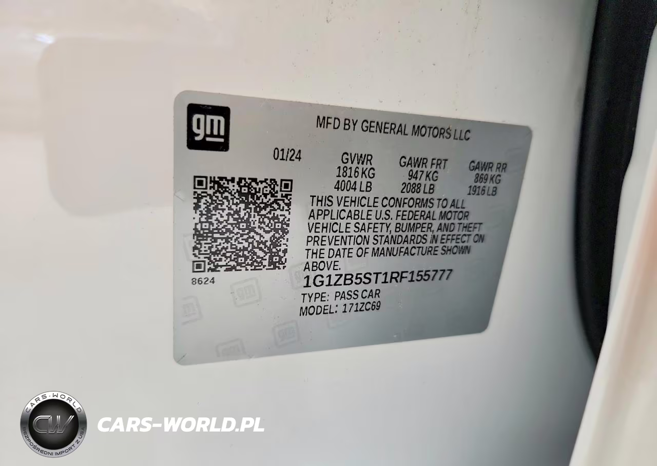 2024 Chevrolet Malibu Ls VIN:1G1ZB5ST1RF155777 - 12