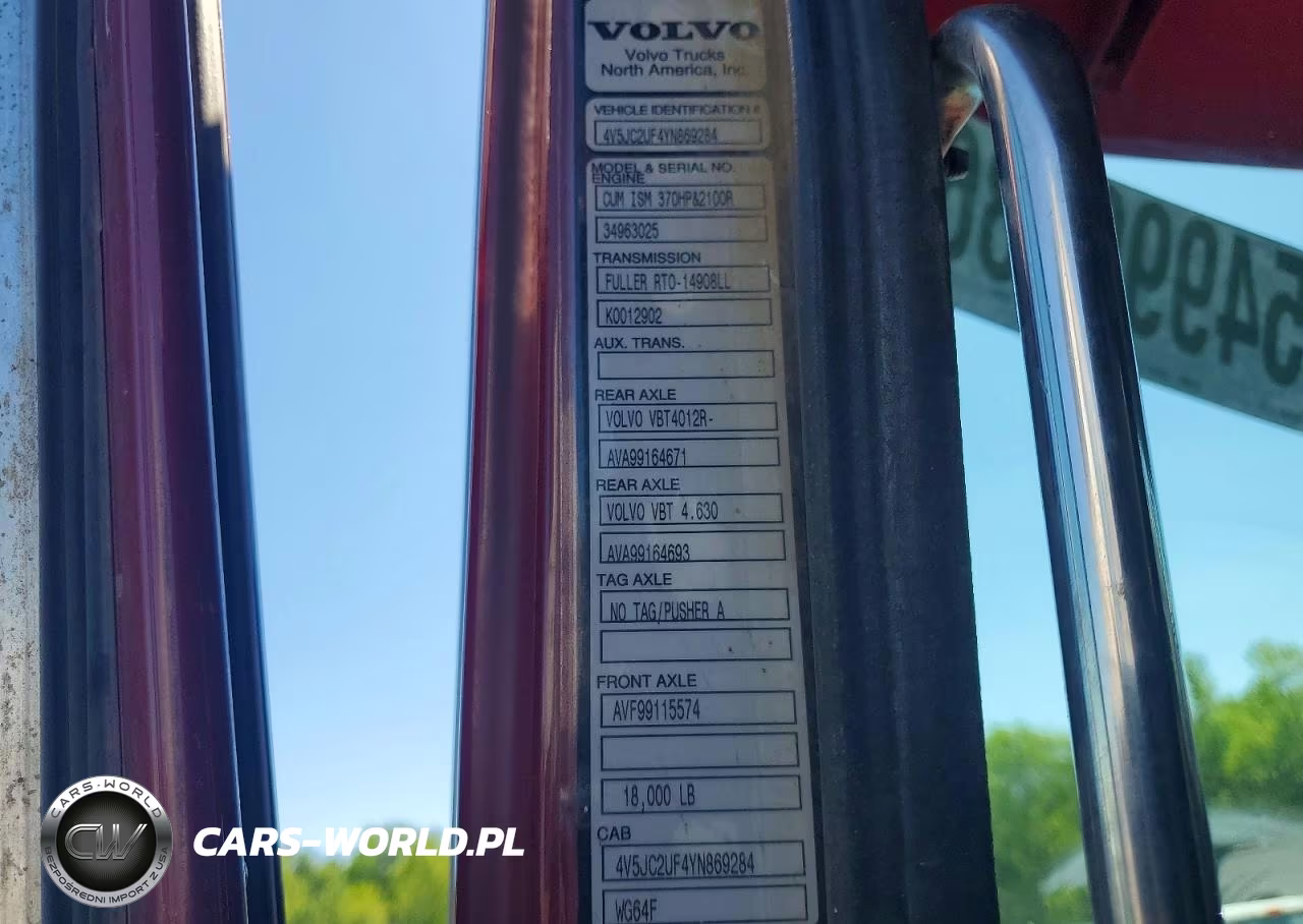 2000 Volvo Convention VIN:4V5JC2UF4YN869284 - 10