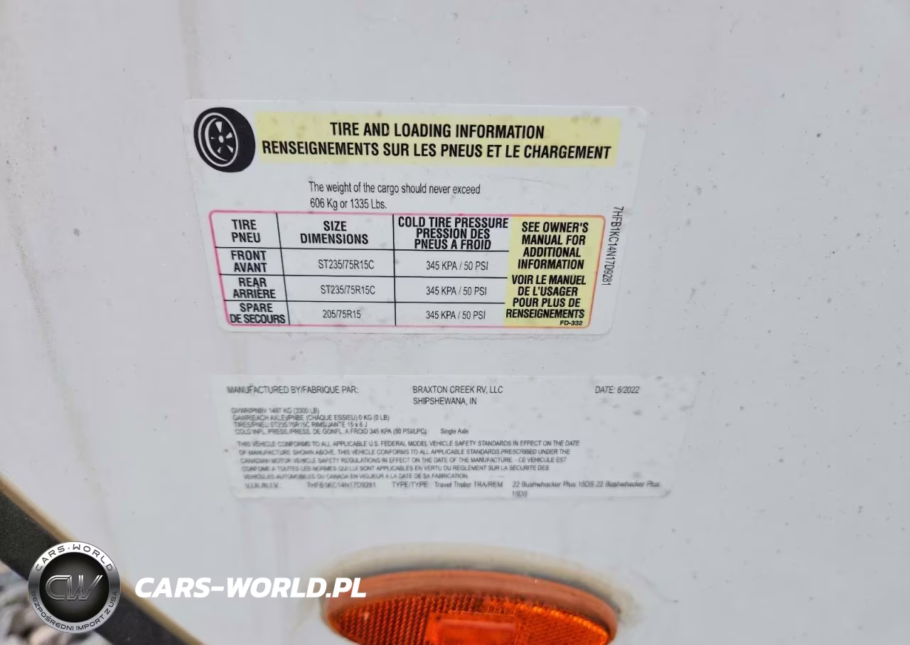 2022 Braxton Creek Bushwacker Camper VIN:7HFB1KC14N17D9281 - 10
