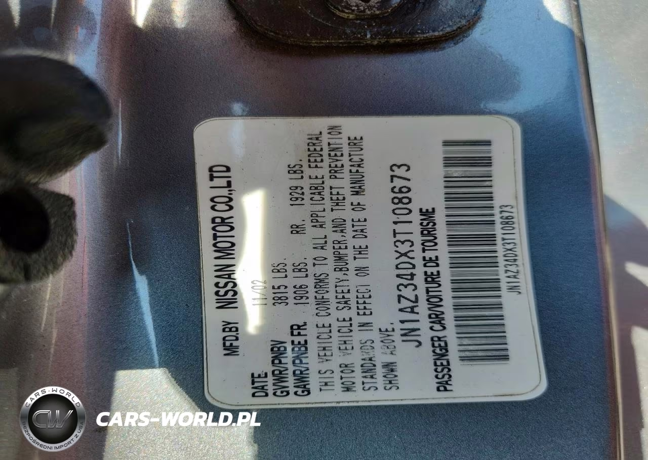 2003 Nissan 350Z Coupe VIN:JN1AZ34DX3T108673 - 12