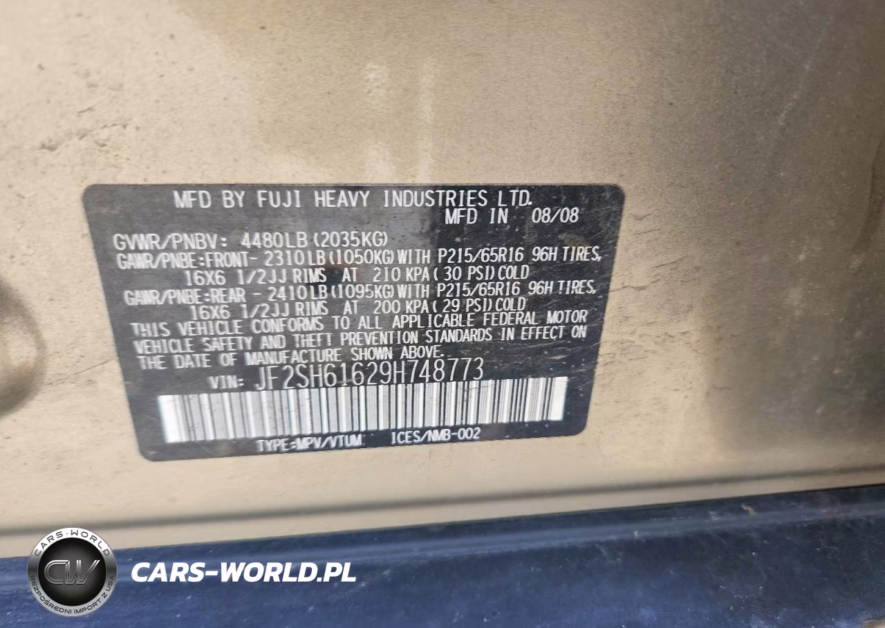 2009 Subaru Forester 2.5X VIN:JF2SH61629H748773 - 13