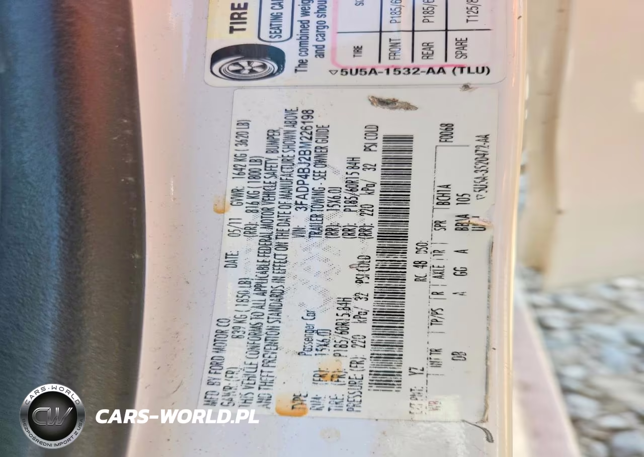 2011 Ford Fiesta Se VIN:3FADP4BJ2BM226198 - 12