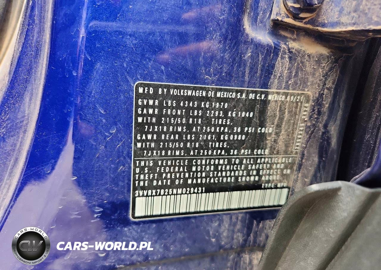 2022 Volkswagen Taos Se VIN:3VVRX7B25NM029431 - 13