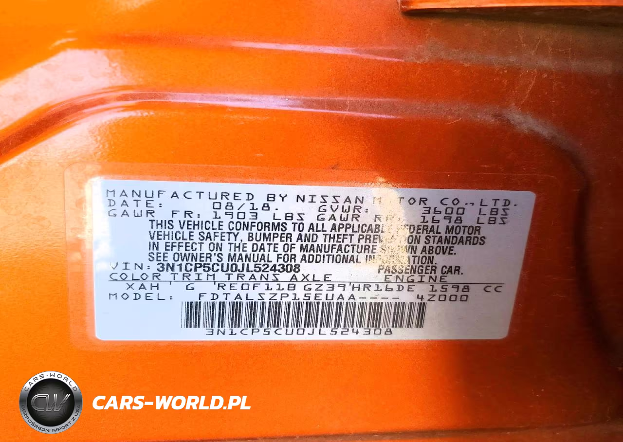 2018 Nissan Kicks S VIN:3N1CP5CU0JL524308 - 13