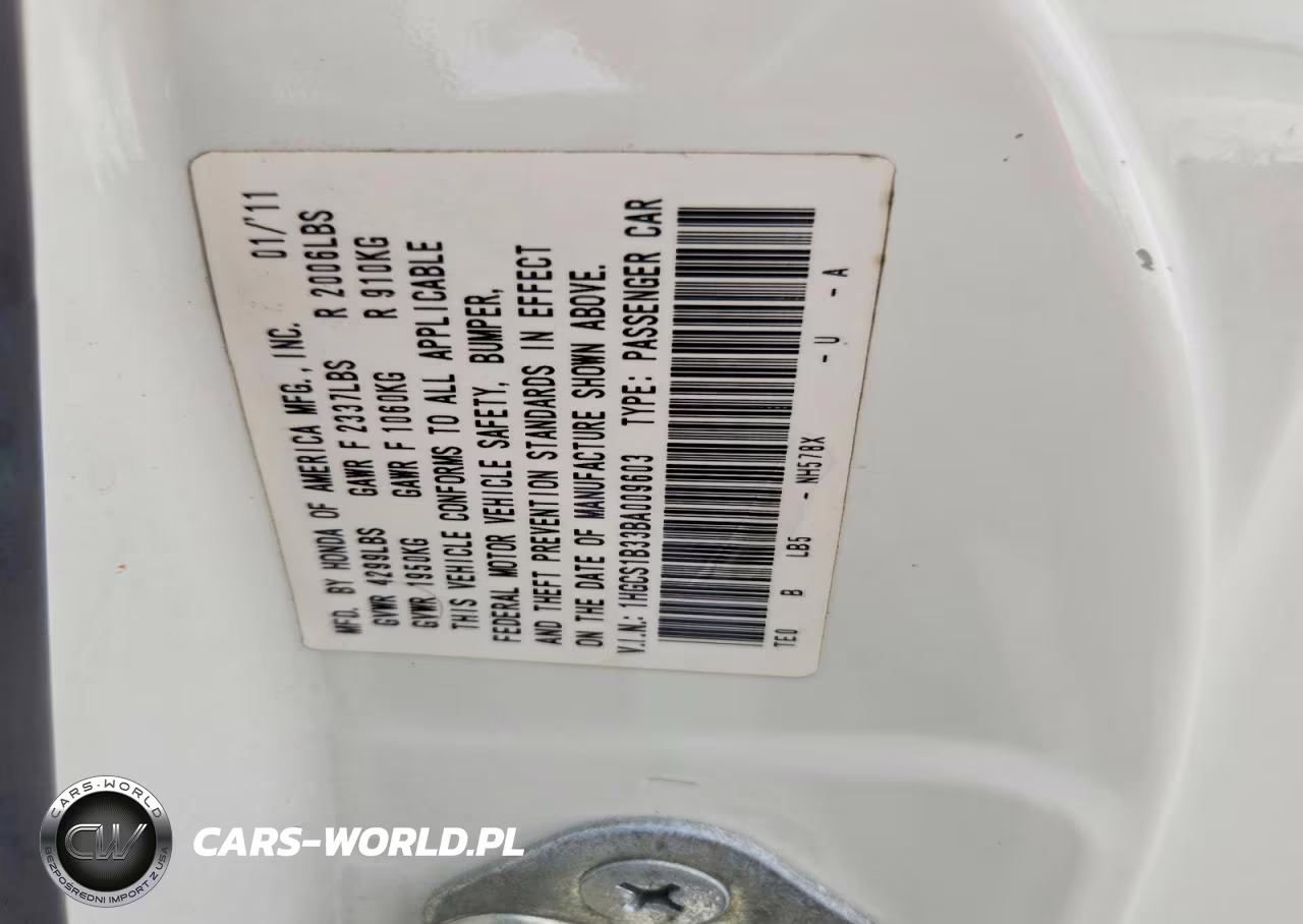 2011 Honda Accord Lx-S VIN:1HGCS1B33BA009603 - 12