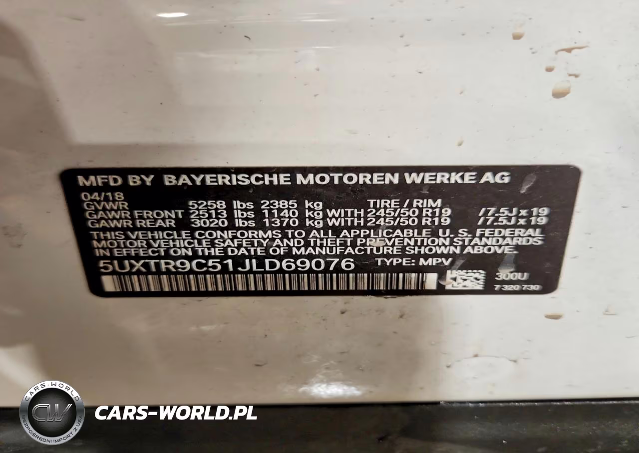 2018 BMW X3 xDrive30I VIN:5UXTR9C51JLD69076 - 14