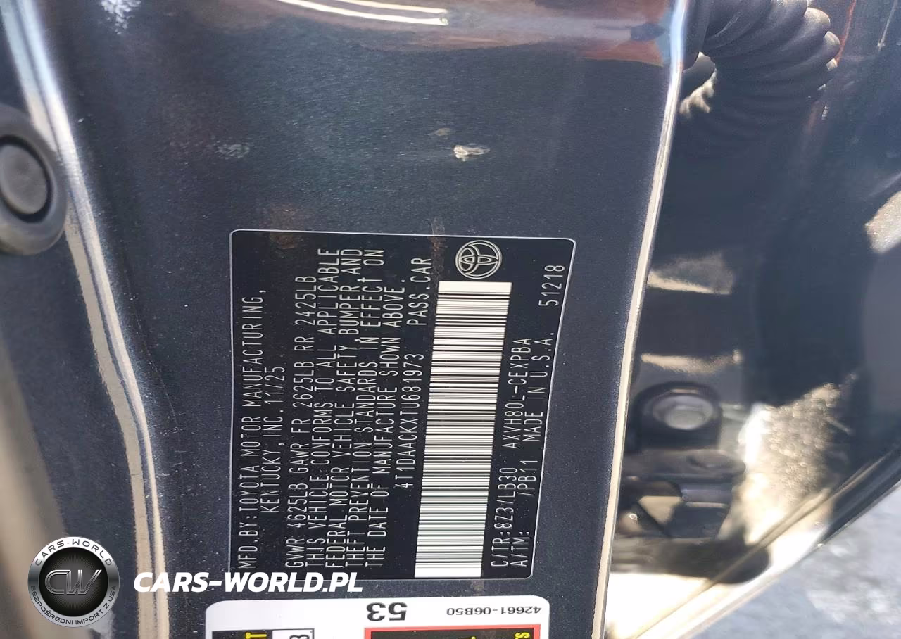 2026 Toyota Camry Xse VIN:4T1DAACKXTU681973 - 13