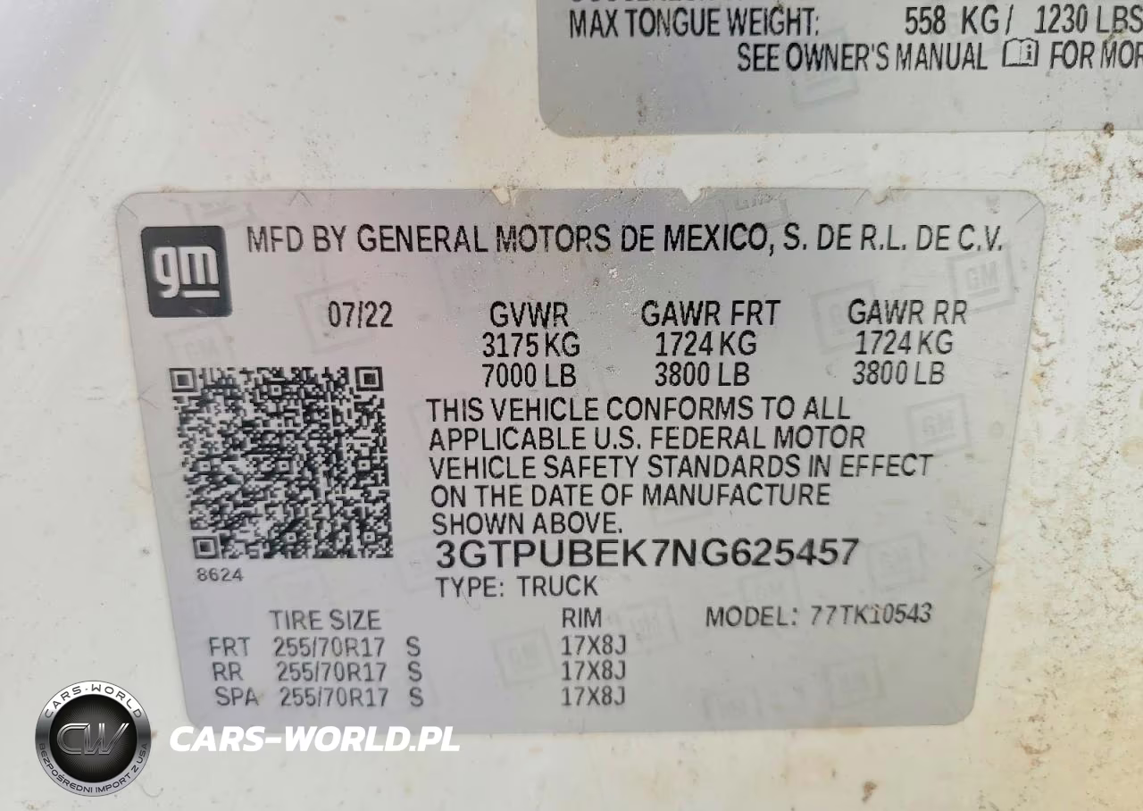 2022 GMC Sierra K1500 Sle VIN:3GTPUBEK7NG625457 - 12