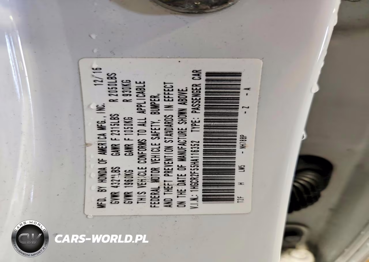 2017 Honda Accord Sport VIN:1HGCR2F55HA116352 - 12