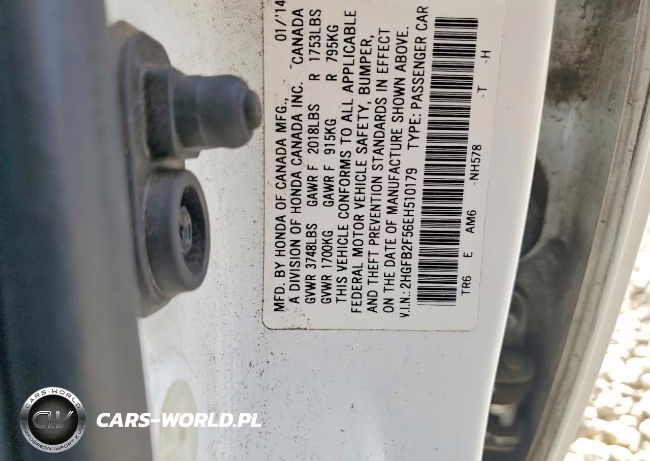 2014 Honda Civic Lx VIN:2HGFB2F56EH510179 - 12