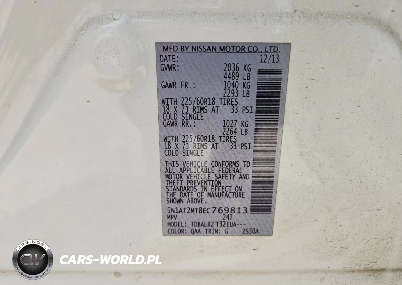 2014 Nissan Rogue Sl VIN:5N1AT2MT8EC769813 - 13