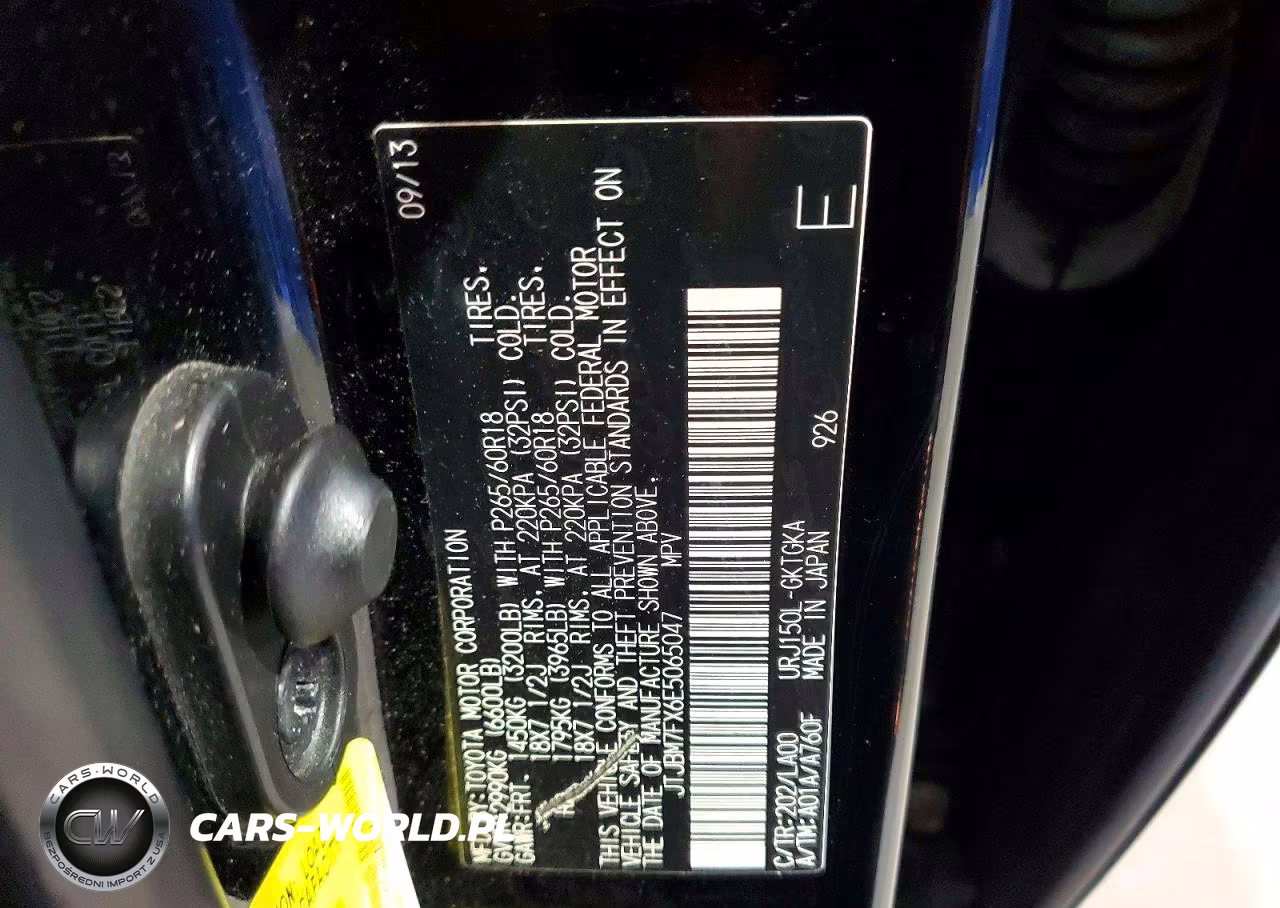 2014 Lexus Gx 460 VIN:JTJBM7FX6E5065047 - 13