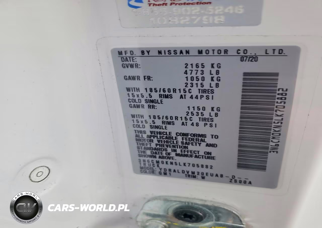 2020 Nissan Nv200 Delivery Van VIN:3N6CM0KN5LK705882 - 12