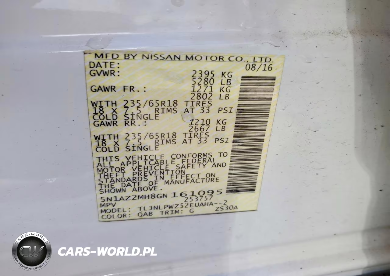 2016 Nissan Murano S VIN:5N1AZ2MH8GN161095 - 12