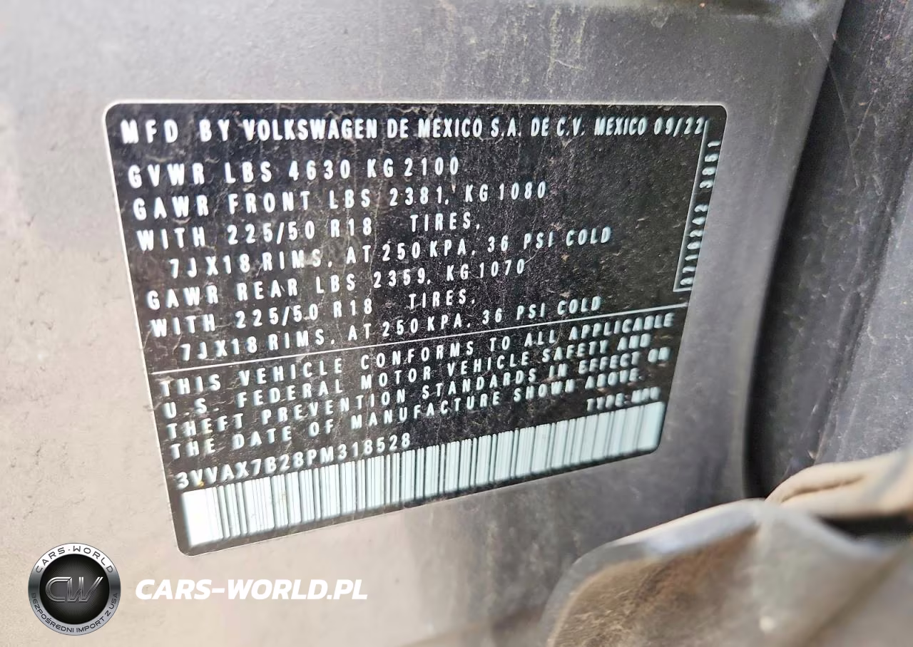 2023 Volkswagen Taos S VIN:3VVAX7B28PM318528 - 14