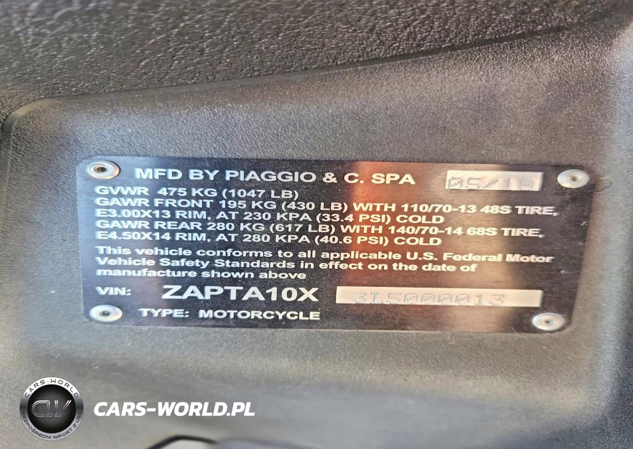 2020 Vespa-Piag Mp3 500 VIN:ZAPTA10X3L5000013 - 9