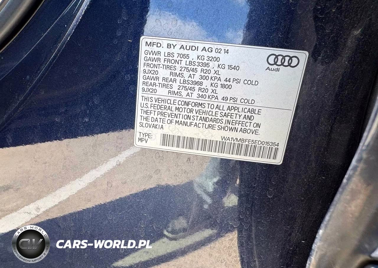 2014 Audi Q7 Prestige VIN:WA1VMBFE5ED015354 - 10