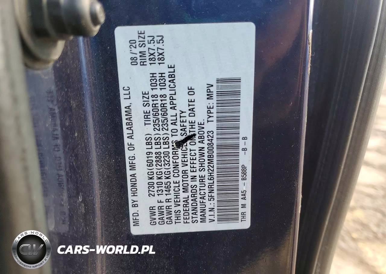 2021 Honda Odyssey Lx VIN:5FNRL6H22MB008423 - 13