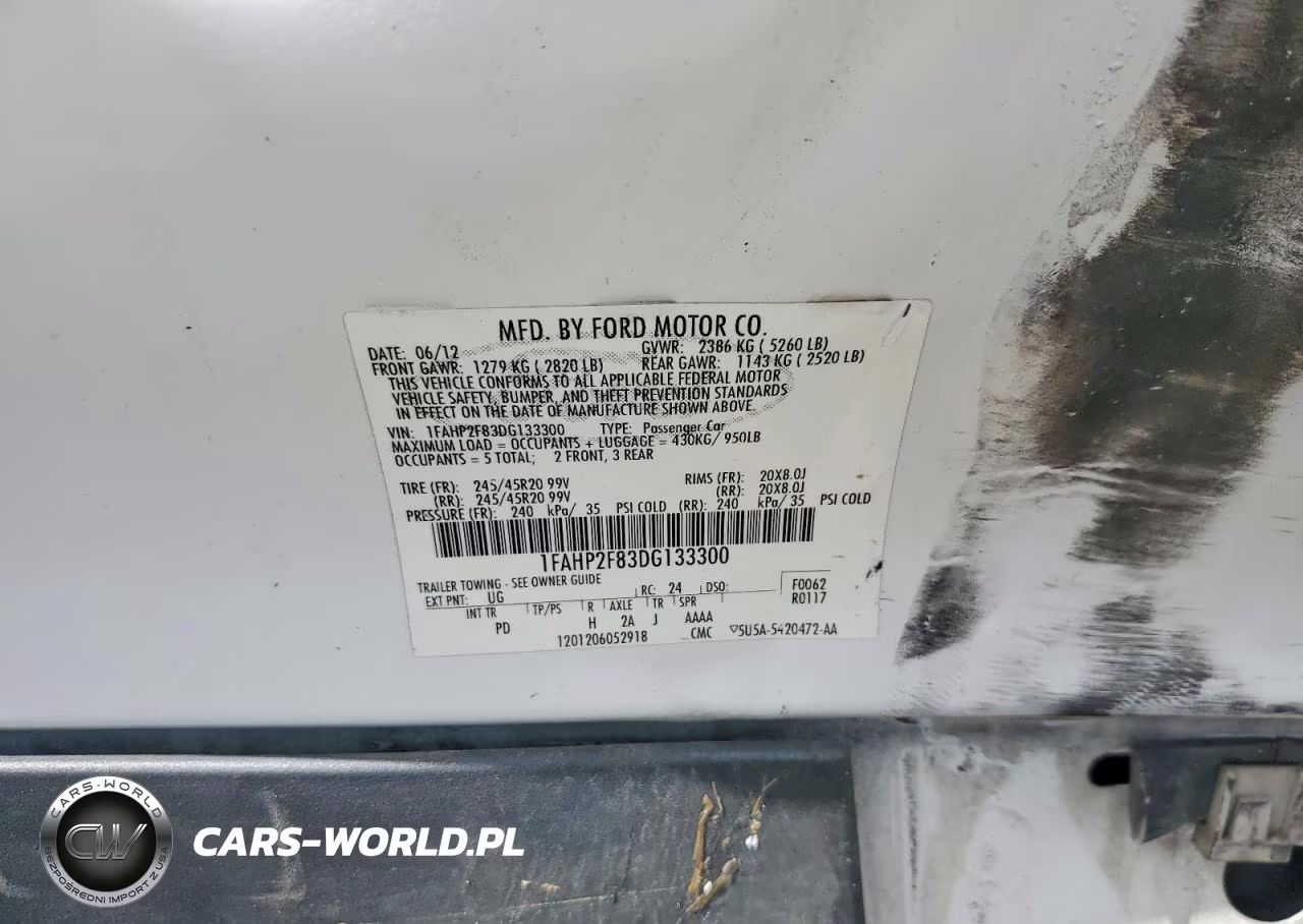 2013 Ford Taurus Limited VIN:1FAHP2F83DG133300 - 12