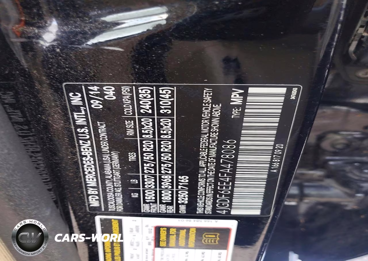 2015 Mercedes-Benz Gl 450 4Matic VIN:4JGDF6EE4FA478086 - 13