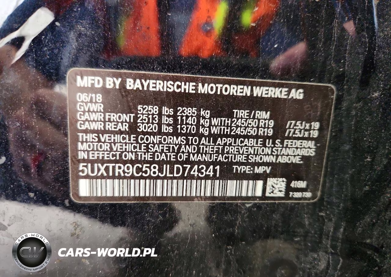 2018 BMW X3 xDrive30I VIN:5UXTR9C58JLD74341 - 13