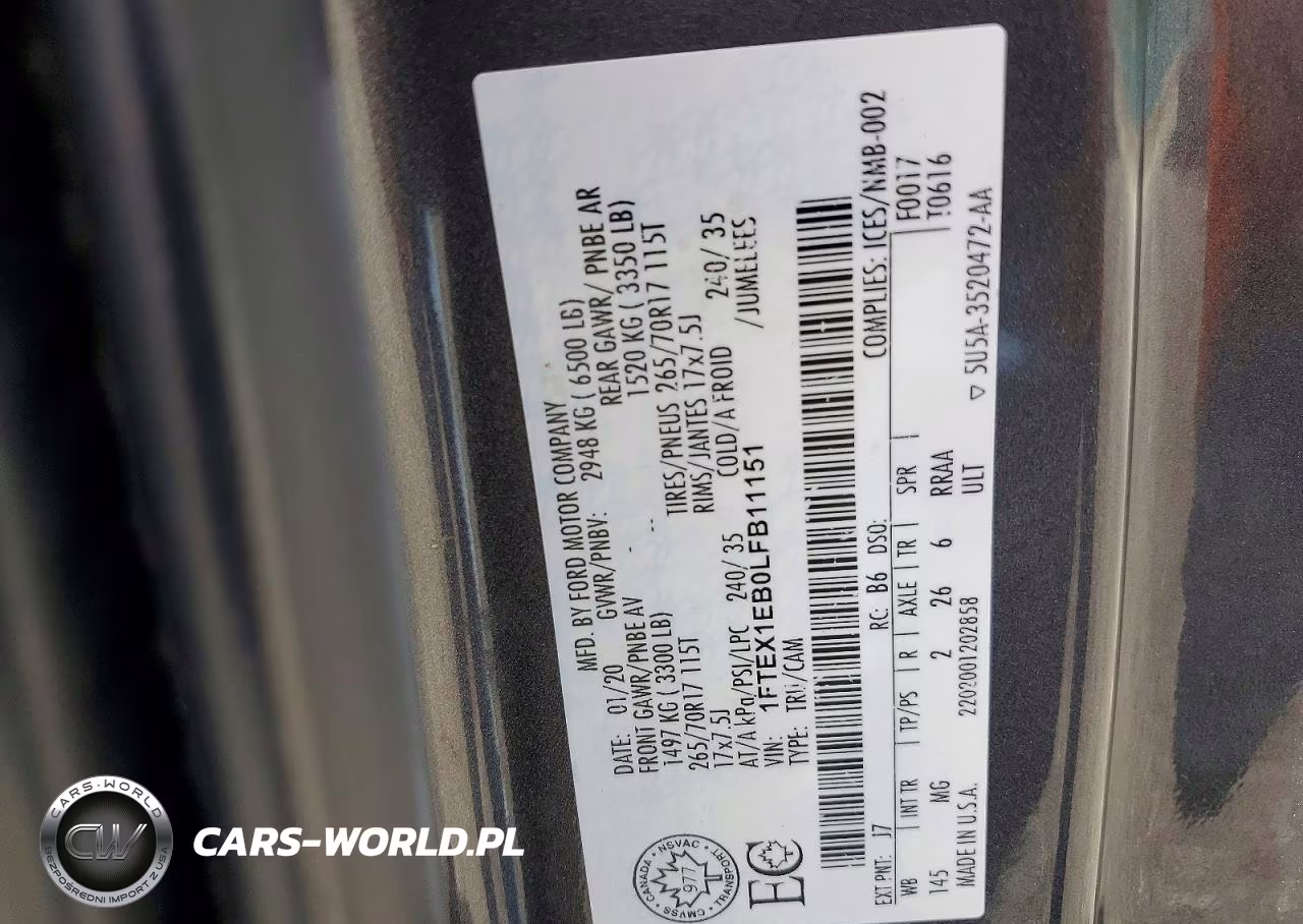 2020 Ford F150 Super Cab VIN:1FTEX1EB0LFB11151 - 12
