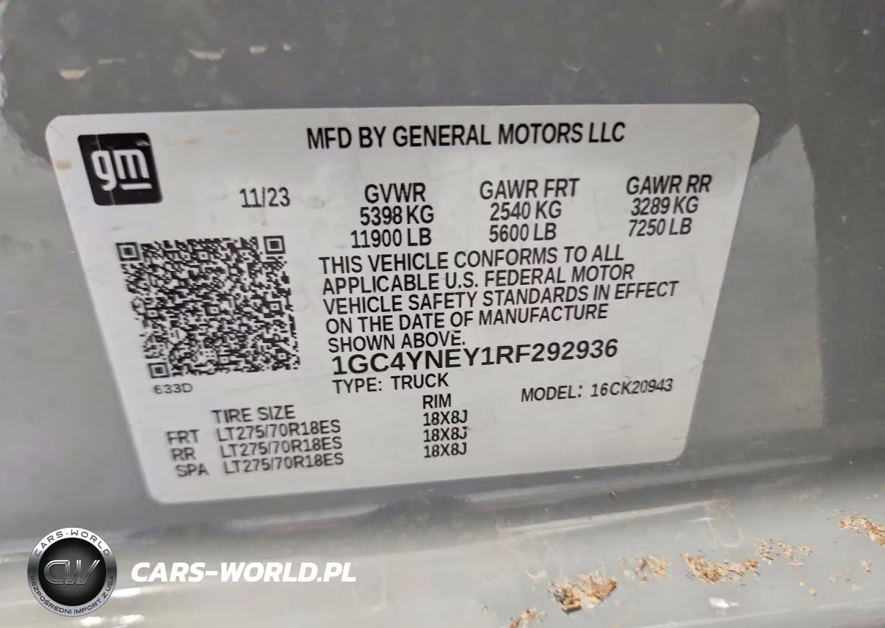 2024 Chevrolet Silverado K2500 Heavy Duty Lt VIN:1GC4YNEY1RF292936 - 12