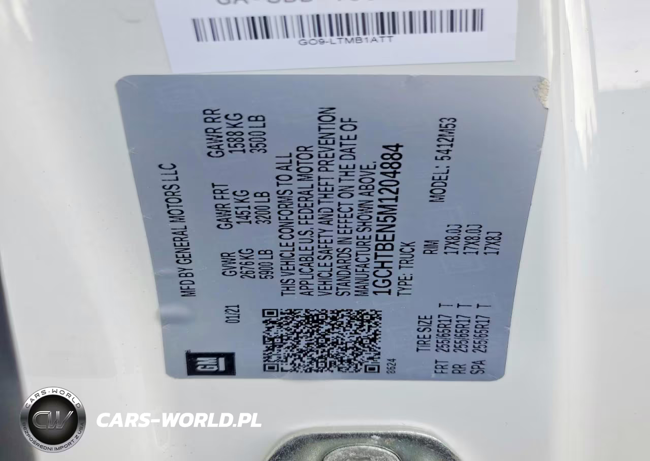 2021 Chevrolet Colorado VIN:1GCHTBEN5M1204884 - 12