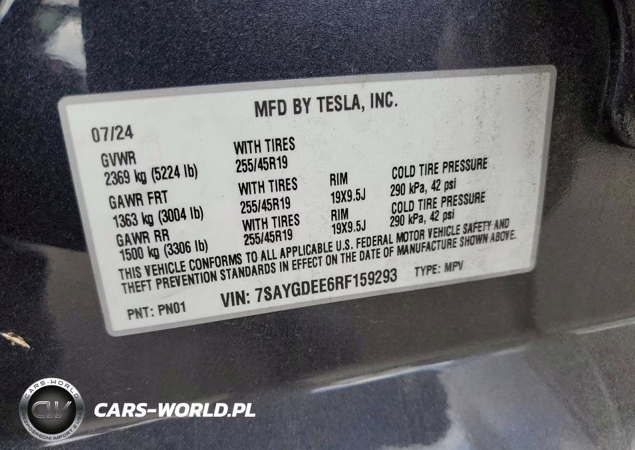 2024 Tesla Model Y VIN:7SAYGDEE6RF159293 - 13